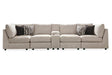 Kellway Bisque 5-Piece Sectional by Ashley at Eve Furniture