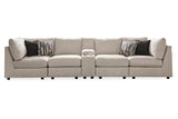 Kellway Bisque 5-Piece Sectional by Ashley at Eve Furniture
