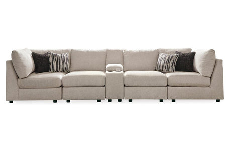 Kellway Bisque 5-Piece Sectional by Ashley at Eve Furniture