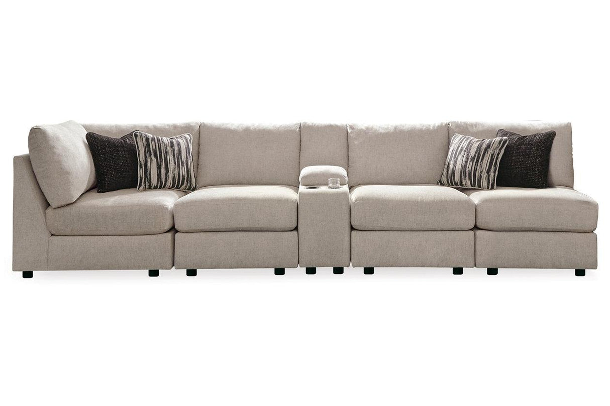 Kellway Bisque 5-Piece Sectional by Ashley at Eve Furniture