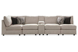 Kellway Bisque 5-Piece Sectional by Ashley at Eve Furniture