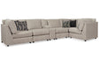 Kellway Bisque 6-Piece Sectional by Ashley at Eve Furniture