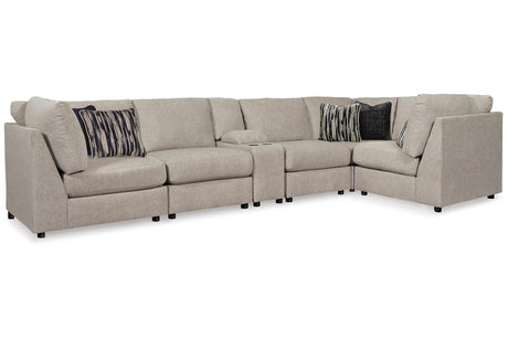 Kellway Bisque 6-Piece Sectional by Ashley at Eve Furniture