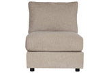 Kellway Bisque Armless Chair by Ashley at Eve Furniture
