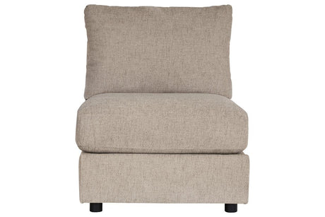 Kellway Bisque Armless Chair by Ashley at Eve Furniture