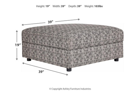 Kellway Bisque Ottoman With Storage by Ashley at Eve Furniture