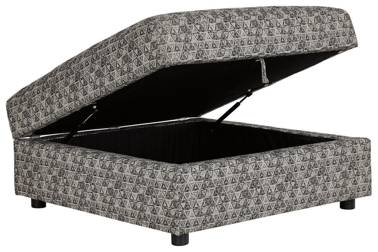 Kellway Bisque Ottoman With Storage by Ashley at Eve Furniture
