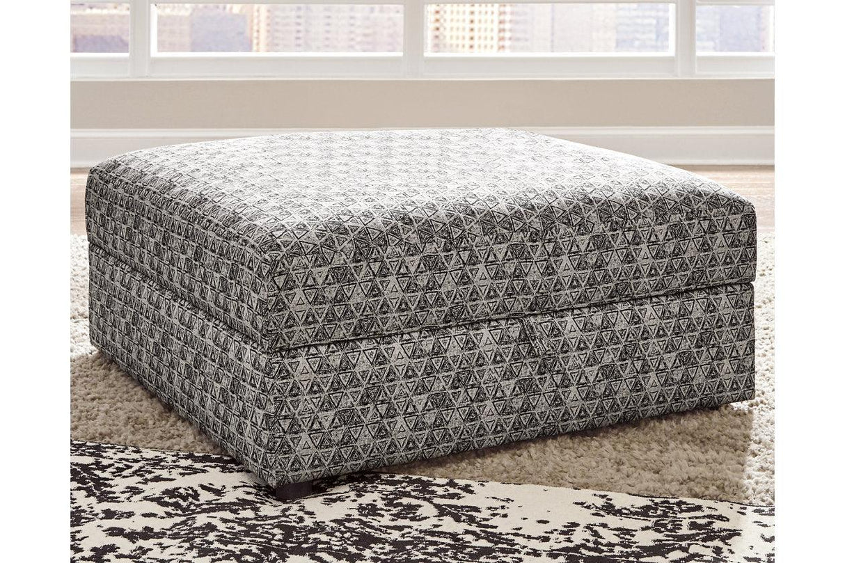 Kellway Bisque Ottoman With Storage by Ashley at Eve Furniture
