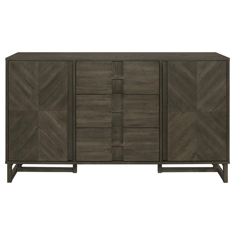 Kelly Dark Grey 3-drawer Storage Dining Sideboard Server by Coaster at Eve Furniture