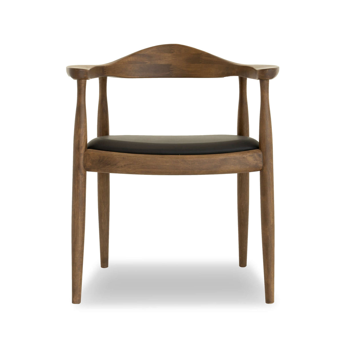 Kelly Mid-Century Modern Dining Chair Black Vegan Leather