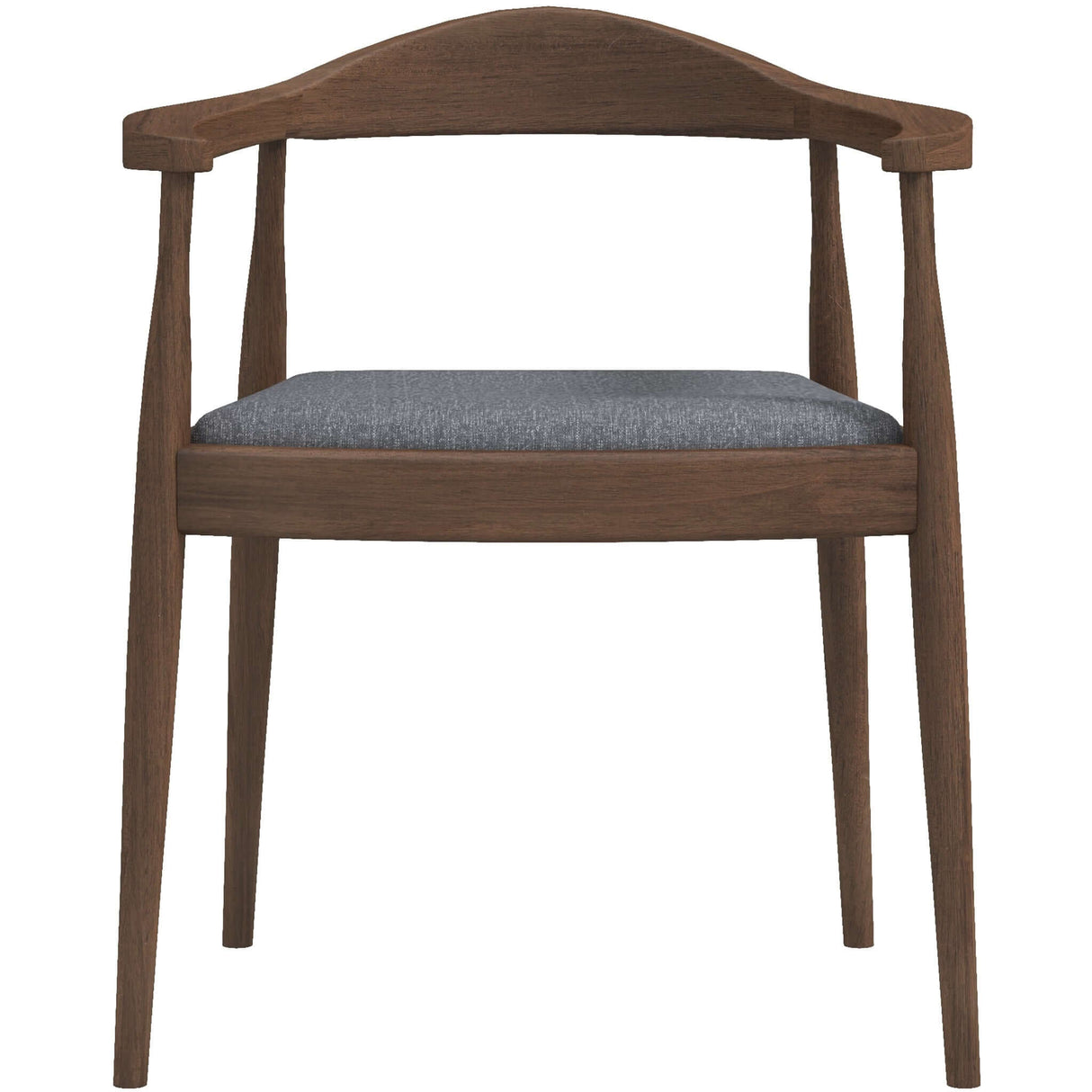 Kelly Mid-Century Modern Dining Chair Grey Fabric