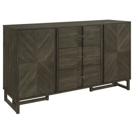 Kelly Dark Grey 3-drawer Storage Dining Sideboard Server by Coaster at Eve Furniture