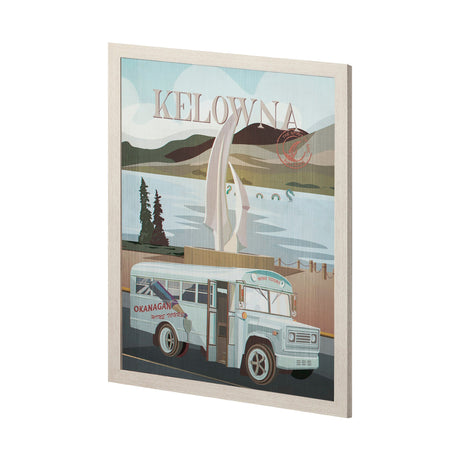 Kelowna Go Canada (L) by Mercana Studio a Hand Embellished Framed Art Decograph Print by Mercana at Eve Furniture