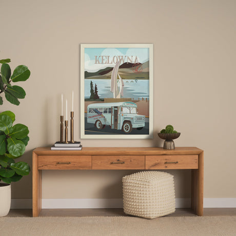 Kelowna Go Canada (L) by Mercana Studio a Hand Embellished Framed Art Decograph Print by Mercana at Eve Furniture