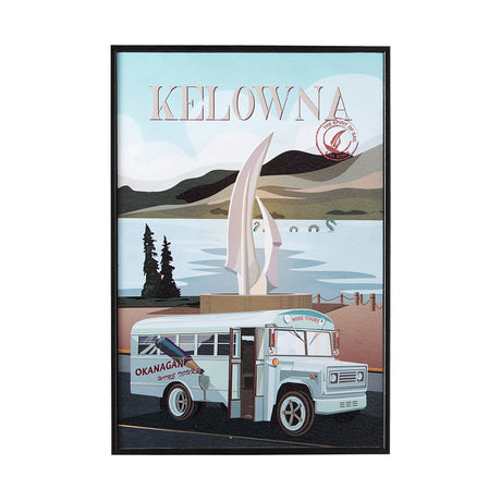 Kelowna Go Canada (S) by Mercana Studio a Hand Embellished Framed Art Decograph Print by Mercana at Eve Furniture