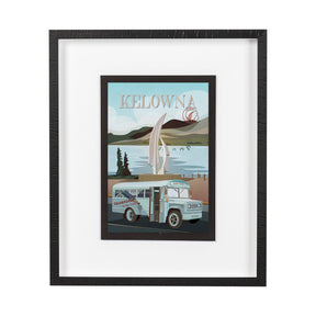 Kelowna Go Canada (SM) by Mercana Studio a Hand Embellished Decograph Framed Art Print by Mercana at Eve Furniture