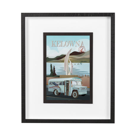 Kelowna Go Canada (SM) by Mercana Studio a Hand Embellished Decograph Framed Art Print by Mercana at Eve Furniture