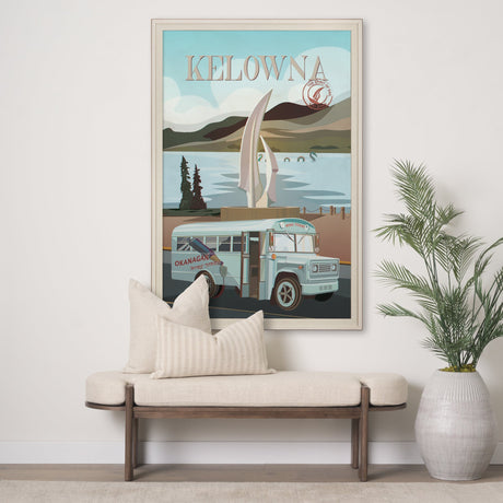 Kelowna Go Canada (XL) by Mercana Studio a Hand Embellished Decograph Framed Art Print under Glass by Mercana at Eve Furniture