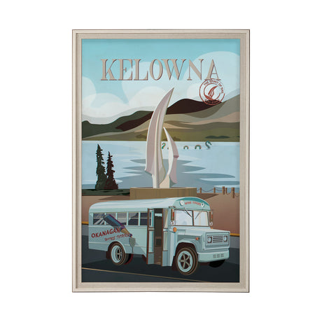 Kelowna Go Canada (XL) by Mercana Studio a Hand Embellished Decograph Framed Art Print under Glass by Mercana at Eve Furniture