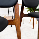 Kelsey Black Leather Dining Chair (Set Of 2) by Ashcroft Furniture at Eve Furniture