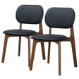 Kelsey Black Leather Dining Chair (Set Of 2) by Ashcroft Furniture at Eve Furniture