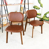 Kelsey Brown Leather Dining Chair (Set Of 2) by Ashcroft Furniture at Eve Furniture