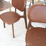 Kelsey Brown Leather Dining Chair (Set Of 2) by Ashcroft Furniture at Eve Furniture