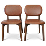 Kelsey Brown Leather Dining Chair (Set Of 2) by Ashcroft Imports at Eve Furniture