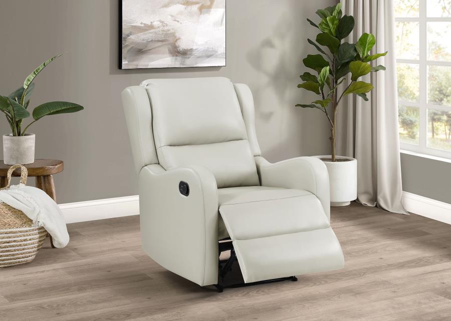 Kelsey Ivory Upholstered Recliner Chair by Coaster at Eve Furniture