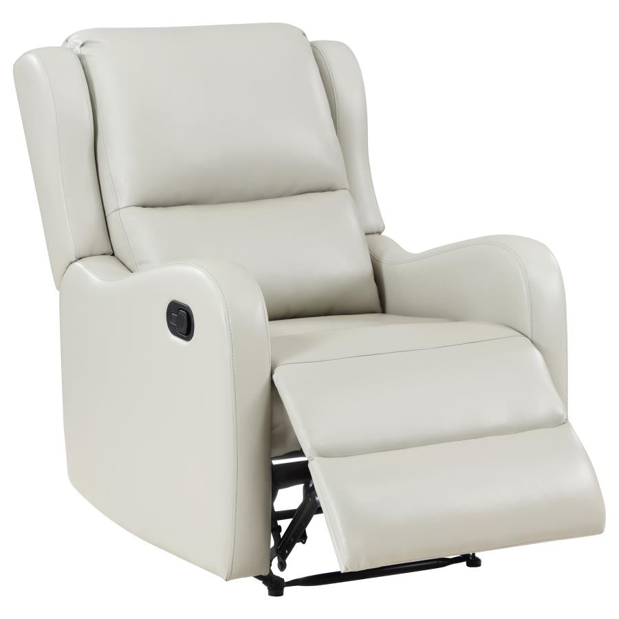 Kelsey Ivory Upholstered Recliner Chair by Coaster at Eve Furniture