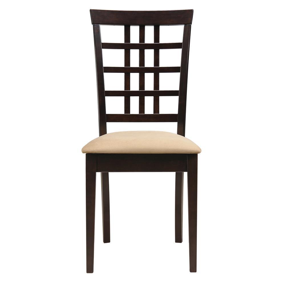 Kelso Cappuccino Lattice Back Dining Chairs, Set of 2 by Coaster at Eve Furniture