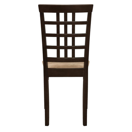 Kelso Cappuccino Lattice Back Dining Chairs, Set of 2 by Coaster at Eve Furniture