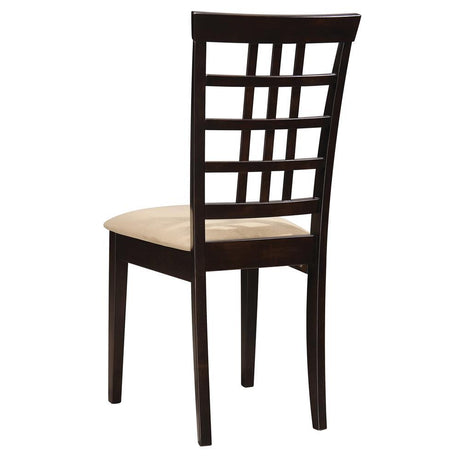 Kelso Cappuccino Lattice Back Dining Chairs, Set of 2 by Coaster at Eve Furniture