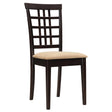 Kelso Cappuccino Lattice Back Dining Chairs, Set of 2 by Coaster at Eve Furniture