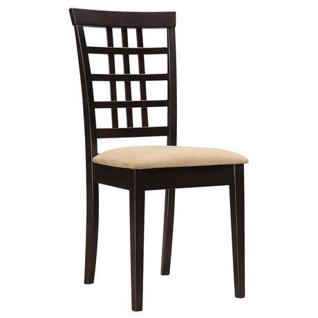 Kelso Cappuccino Lattice Back Dining Chairs, Set of 2 by Coaster at Eve Furniture