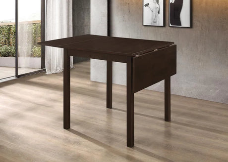 Kelso Cappuccino Rectangular Dining Table with Drop Leaf by Coaster at Eve Furniture
