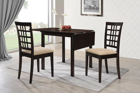 Kelso Cappuccino Rectangular Dining Table with Drop Leaf by Coaster at Eve Furniture