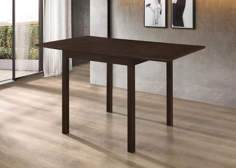Kelso Cappuccino Rectangular Dining Table with Drop Leaf by Coaster at Eve Furniture