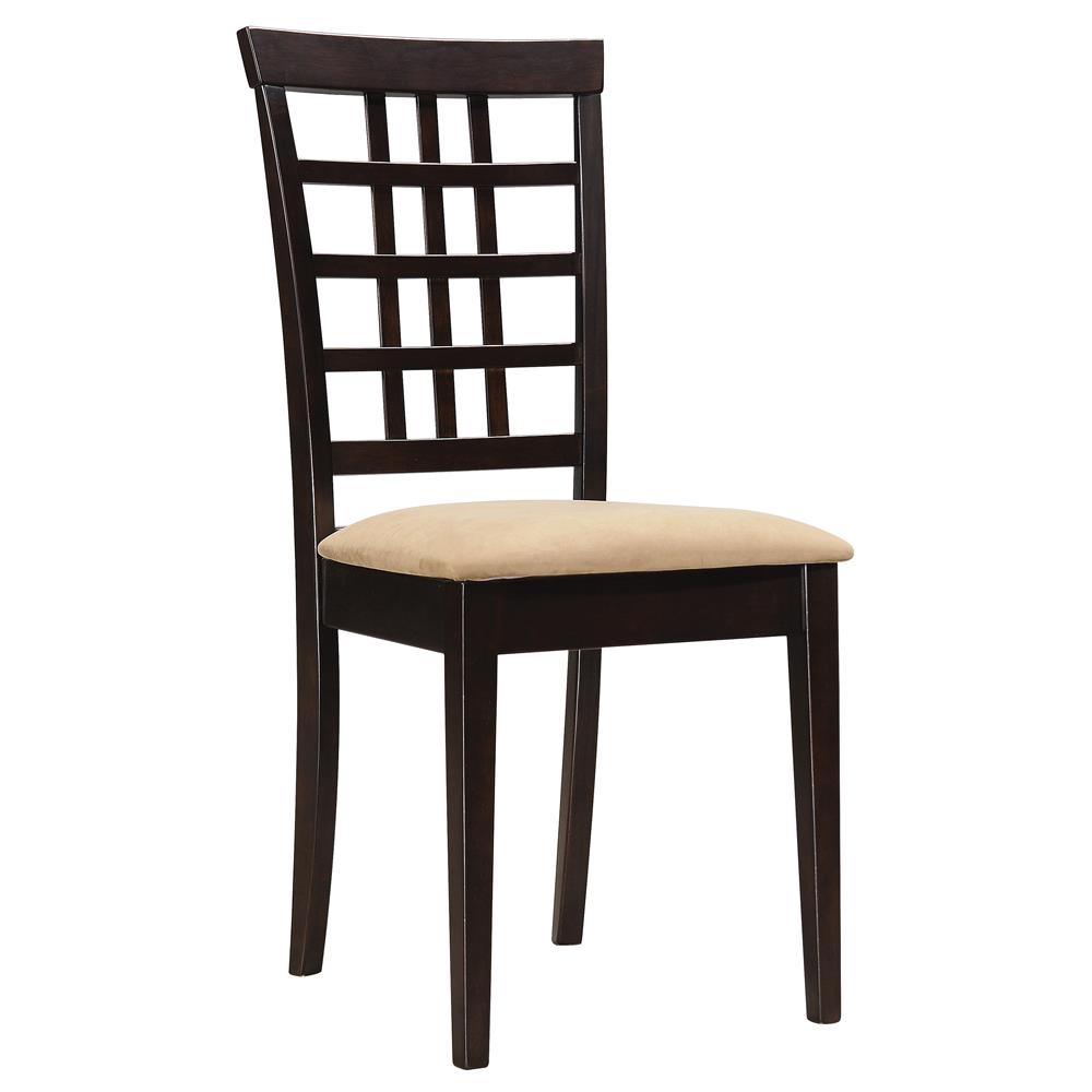 Kelso Cappuccino Lattice Back Dining Chairs, Set of 2