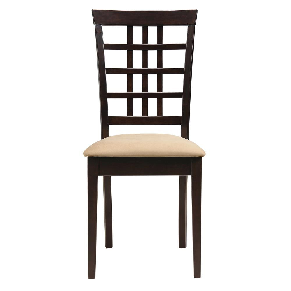 Kelso Cappuccino Lattice Back Dining Chairs, Set of 2