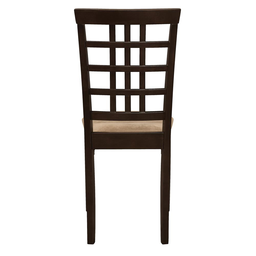 Kelso Cappuccino Lattice Back Dining Chairs, Set of 2