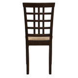 Kelso Cappuccino Lattice Back Dining Chairs, Set of 2