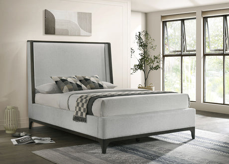 Kelso Light Gray/Dark Gray Queen Bed by Furniture of America at Eve Furniture