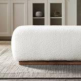 Kelvin Ivory Boucle Bench by Ashcroft Furniture at Eve Furniture