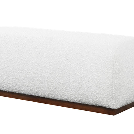 Kelvin Ivory Boucle Bench by Ashcroft Furniture at Eve Furniture