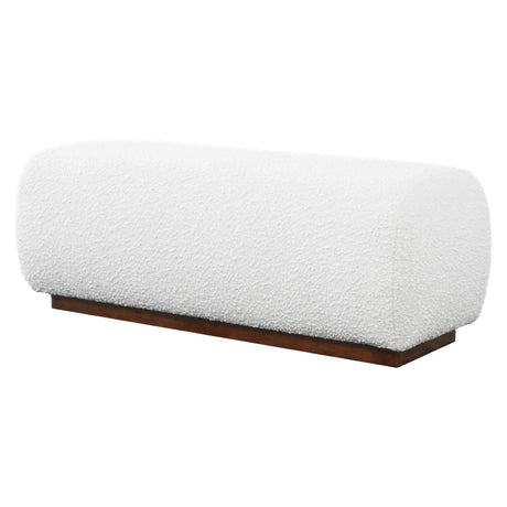 Kelvin Ivory Boucle Bench by Ashcroft Furniture at Eve Furniture