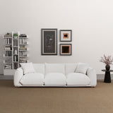 Kely 100'' Cream Boucle Upholstered Sofa by Ashcroft Furniture at Eve Furniture