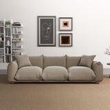 Kely 100'' Mocha Boucle Upholstered Sofa