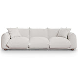 Kely Mid-Century Modern 100'' Boucle Upholstered Sofa Cream