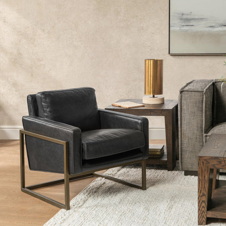 Ken Jet Black Accent Chair by Classic Home at Eve Furniture